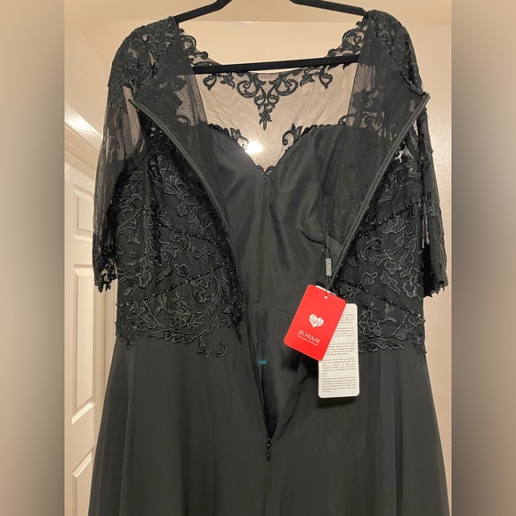 JJ's House Black Formal Dress with Beading! Only worn once. - Picture 10 of 14
